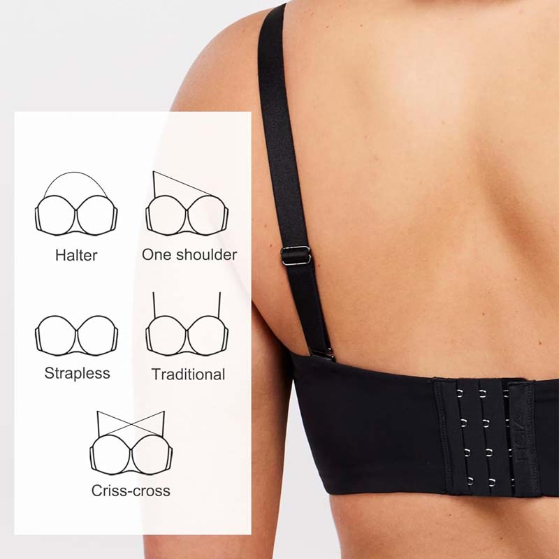 Plus Size Full Coverage Bandeau Fiery Bra Anti-Slip Underwire Support for Large Breast