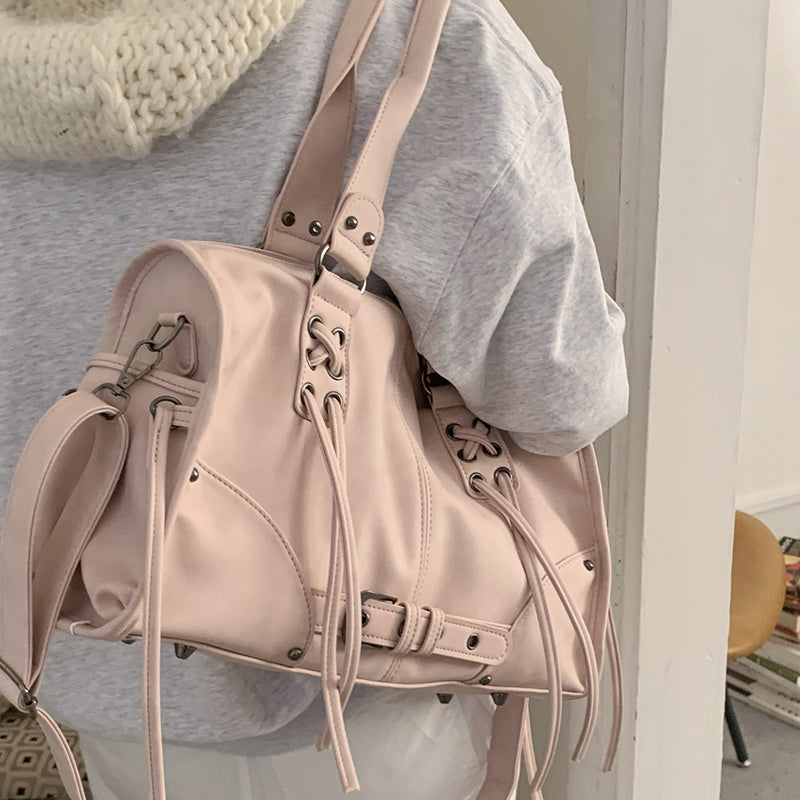 Vintage Pillow Bag Shoulder Bag Large Capacity Underarm Bag