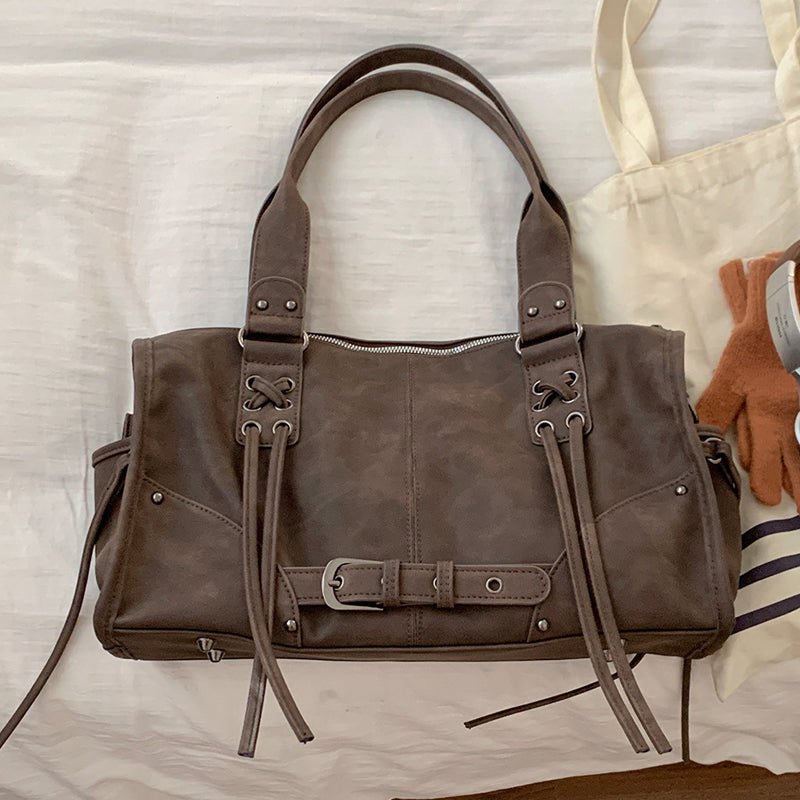 Vintage Pillow Bag Shoulder Bag Large Capacity Underarm Bag
