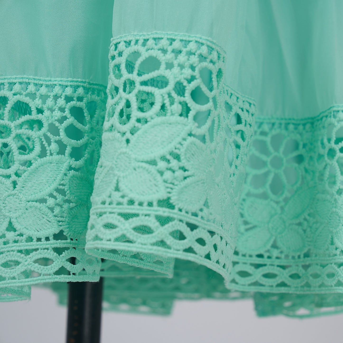 Elegant Lantern Sleeve Holiday Lace Dress