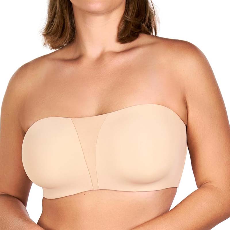 Plus Size Full Coverage Bandeau Fiery Bra Anti-Slip Underwire Support for Large Breast
