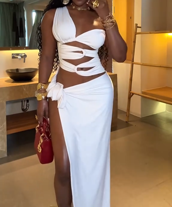 White resort dress