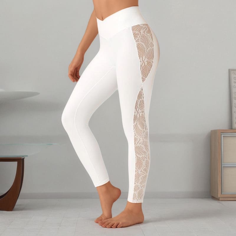 Lace Stitched Sexy Leggings