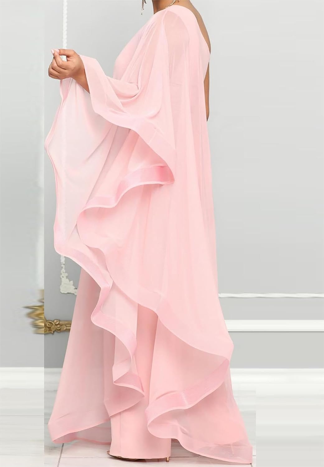 Women's One Shoulder Asymmetric Ruffle Jumpsuit