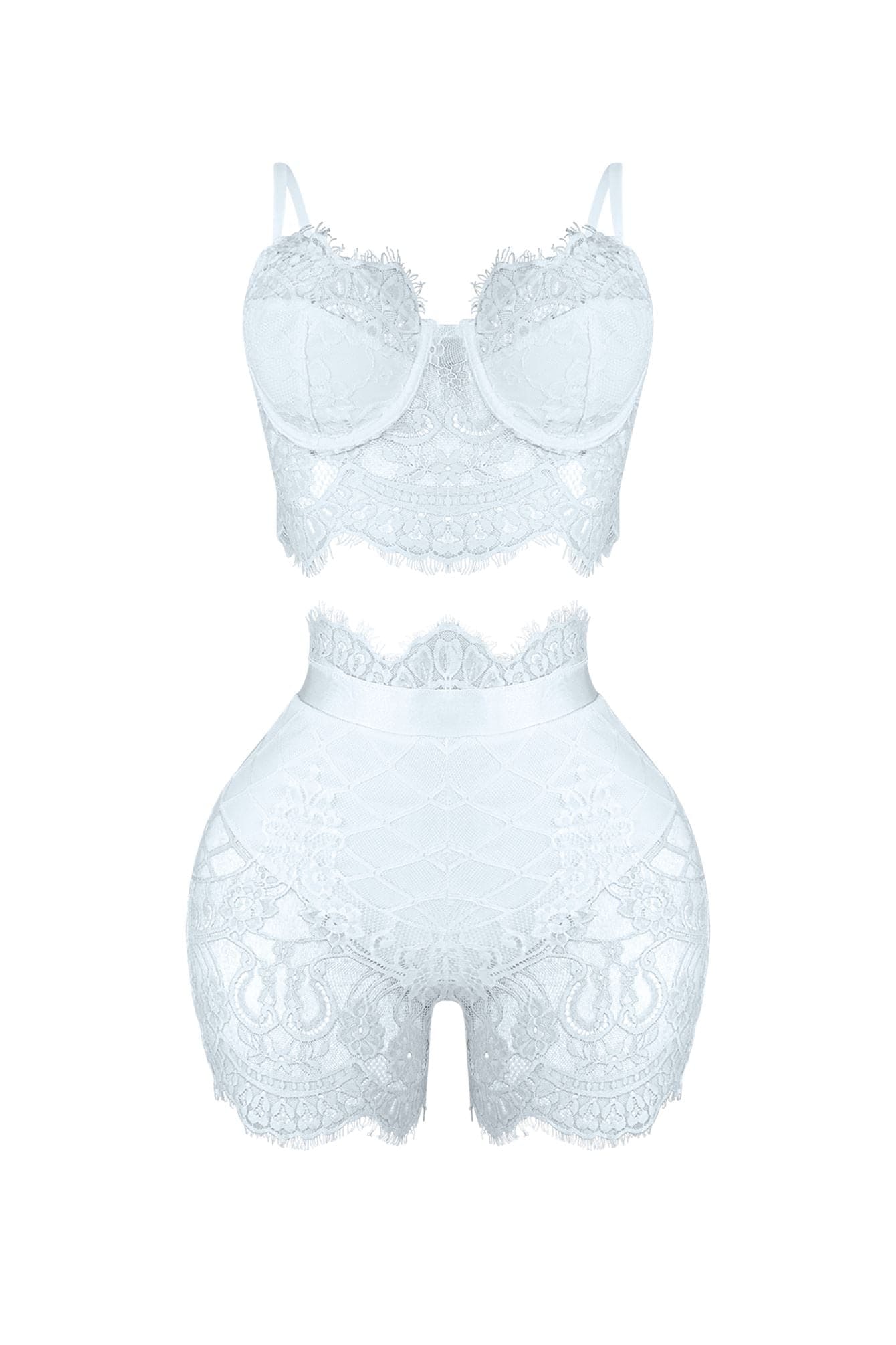 Relapse Lace Bustier & Shorts SET