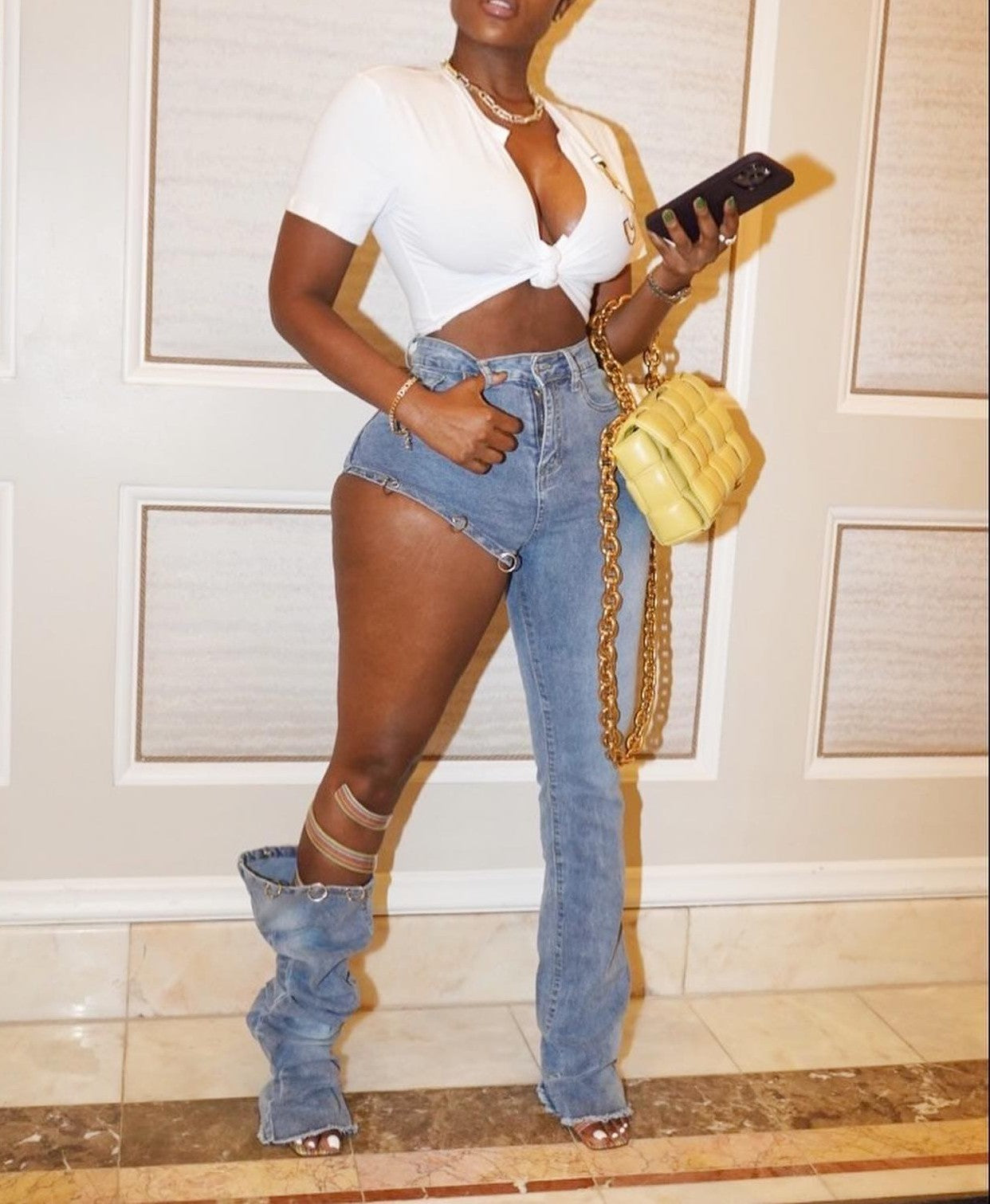 Jessica One Legged Jeans