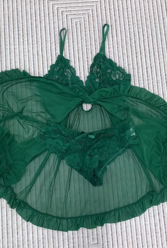 Sexy lace nightdress set