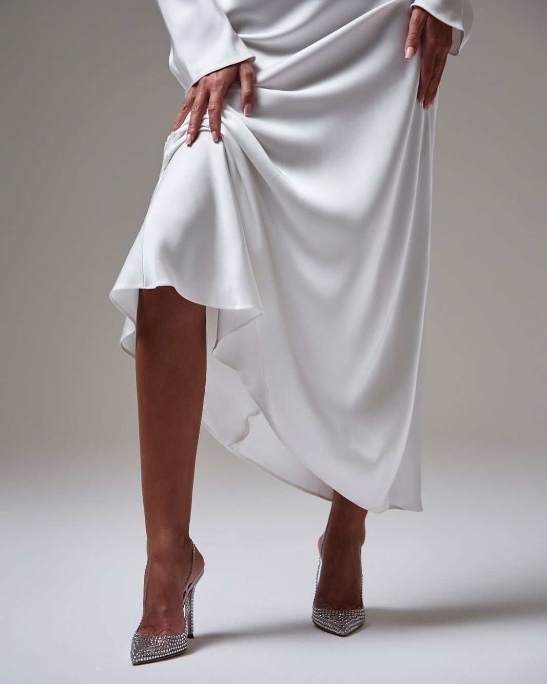 Solid Color Silk Maxi Dress