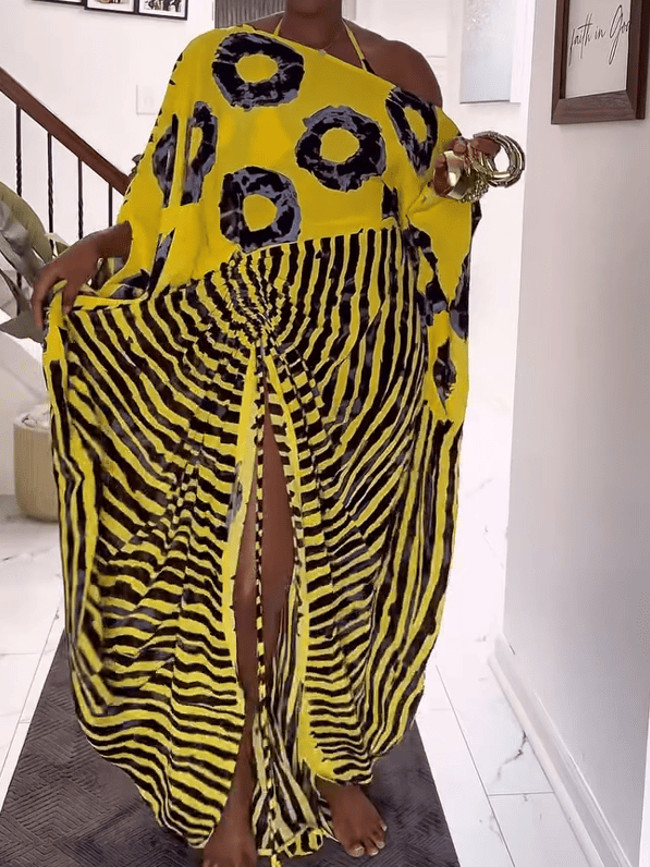 Grotesque Style Dress - Yellow