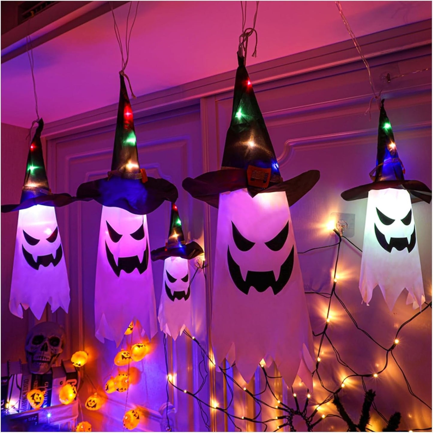 Lit Ghosts Wreath