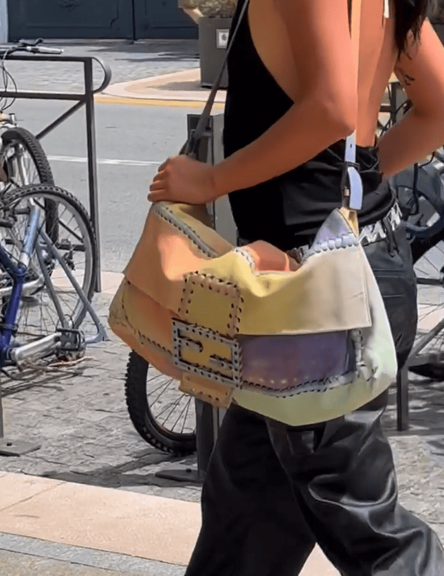 Multicolour Leather Baguette