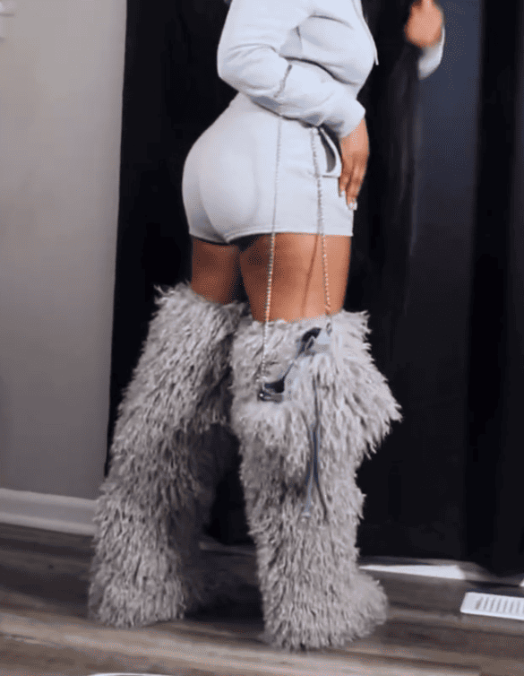 Thigh High Mongolian Style Boots