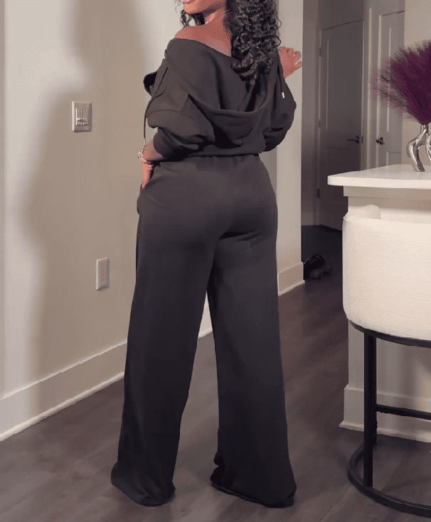 Zip-up Hoodie & Drawstring Pocket Pants Set