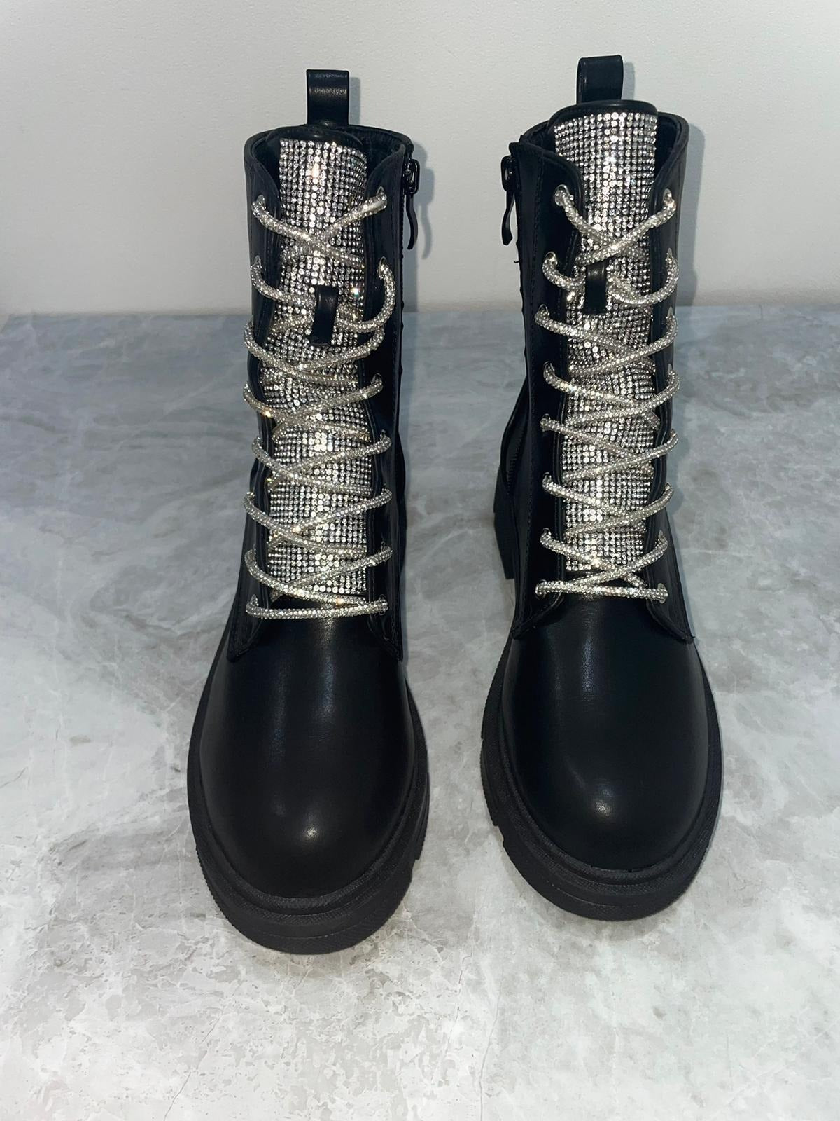 Rhinestone Sparkle Fashion Ankle Boots