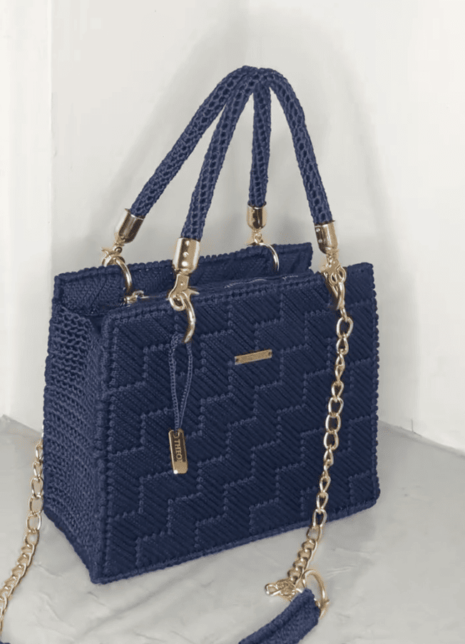 Crochet Shoulder Purse With Handle