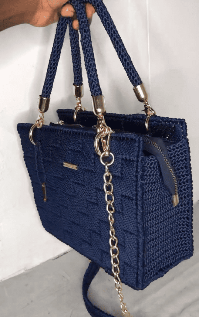 Crochet Shoulder Purse With Handle