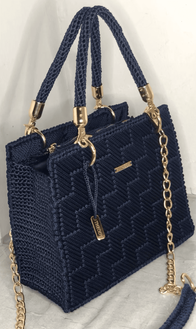 Crochet Shoulder Purse With Handle