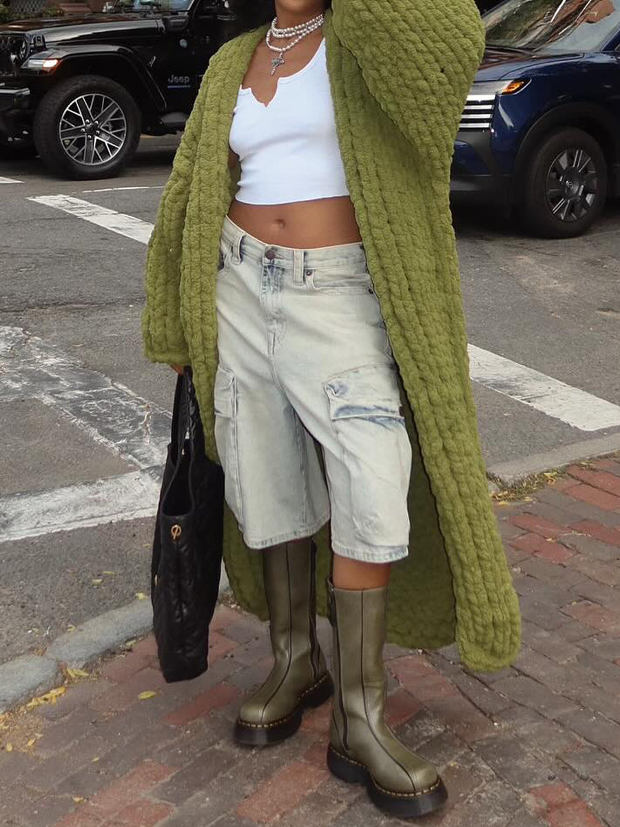 Knitted Cardigan Coat