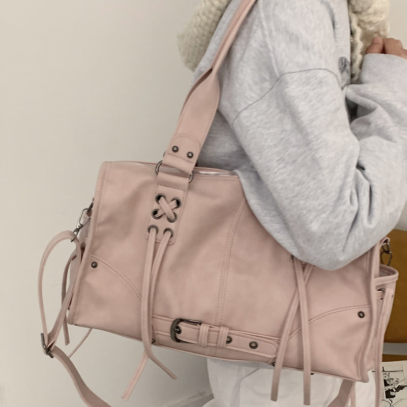 Vintage Pillow Bag Shoulder Bag Large Capacity Underarm Bag