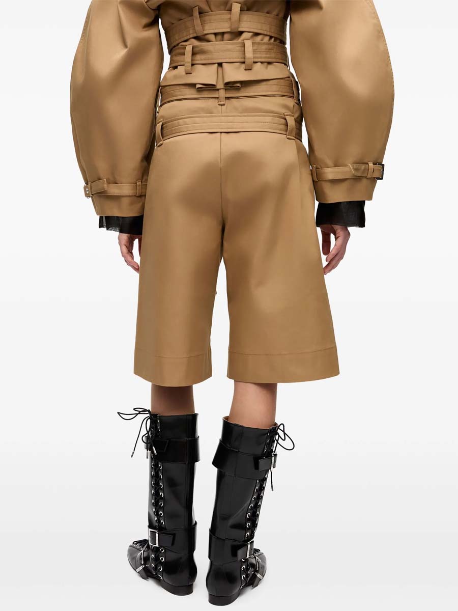 Double Buckle Belted Two Pieces Set