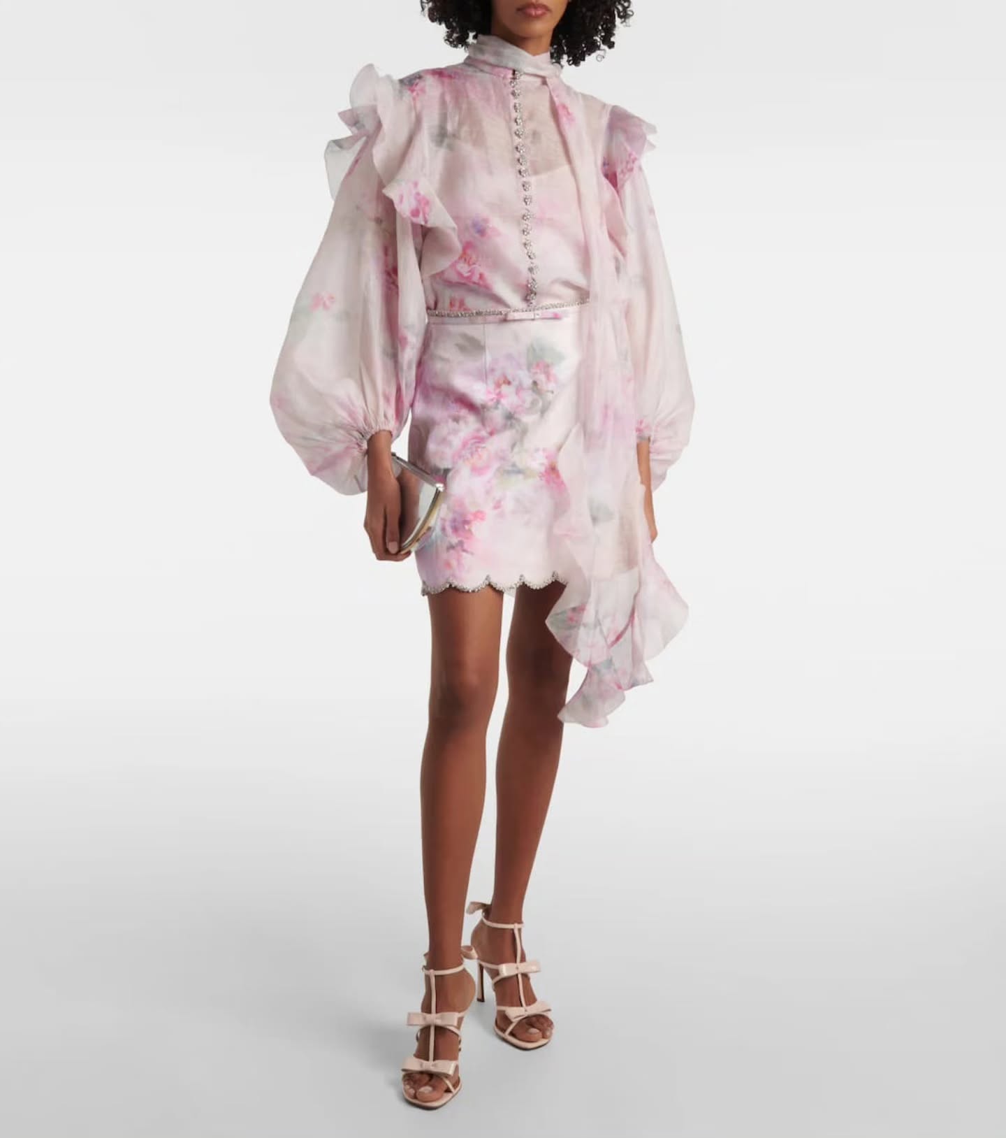 Demure Pink Floral 2pc Set