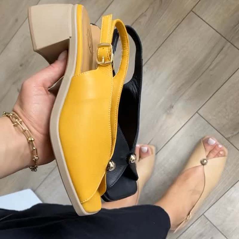 Square-Heeled Sandals