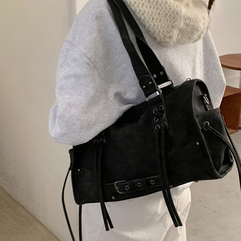 Vintage Pillow Bag Shoulder Bag Large Capacity Underarm Bag