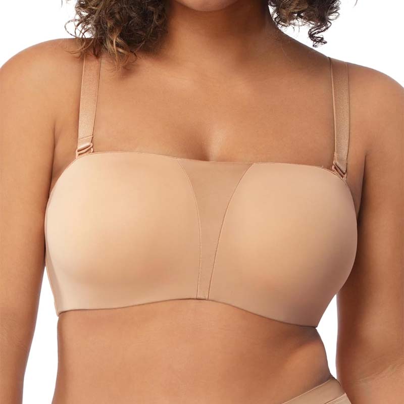 Plus Size Full Coverage Bandeau Fiery Bra Anti-Slip Underwire Support for Large Breast