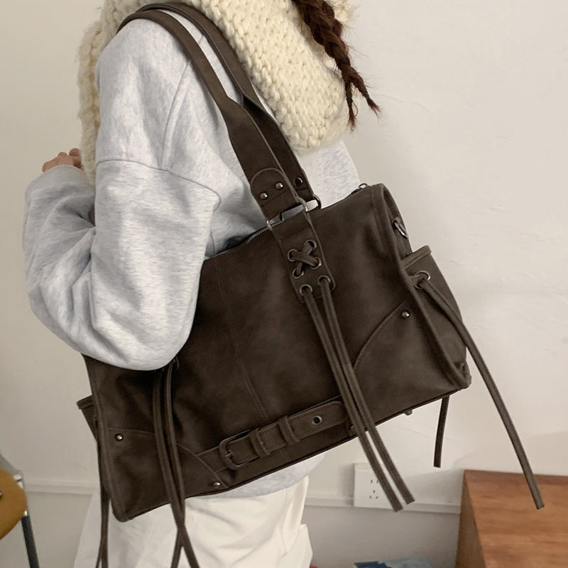 Vintage Pillow Bag Shoulder Bag Large Capacity Underarm Bag