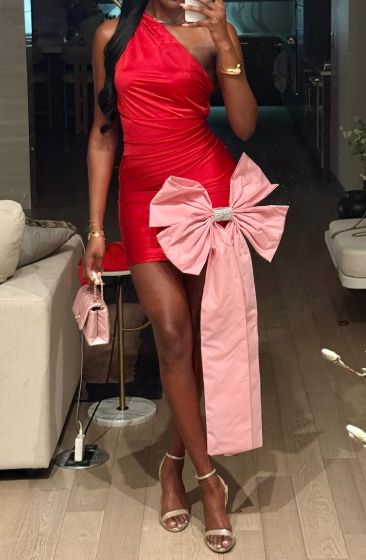 Chic DIY Bow Slim Dress