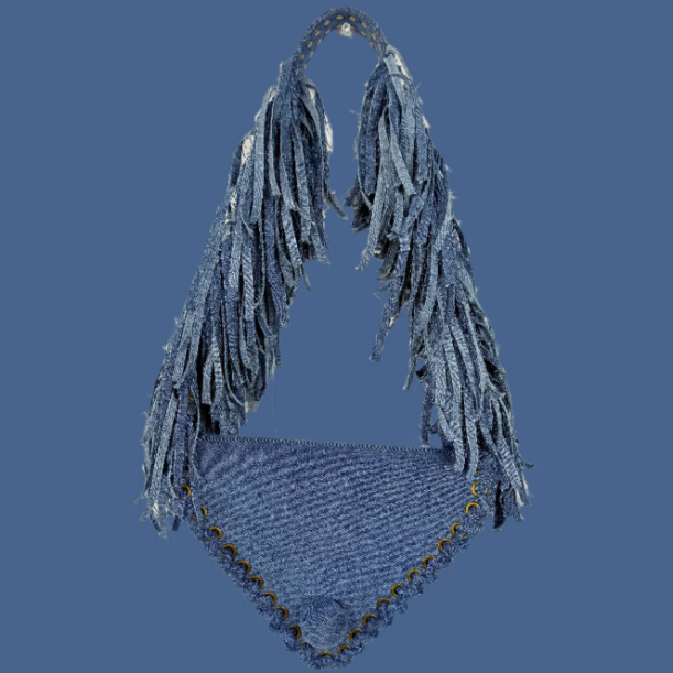 Fringed Triangle Shoulder Bag