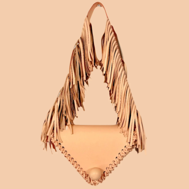 Fringed Triangle Shoulder Bag
