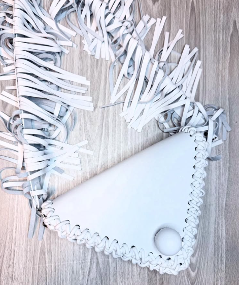 Fringed Triangle Shoulder Bag
