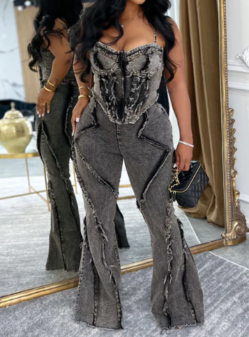 Fab Unique Denim 2pc Set