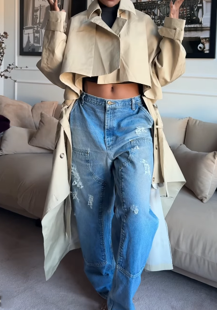 The Chic Cut-out Trench Coat