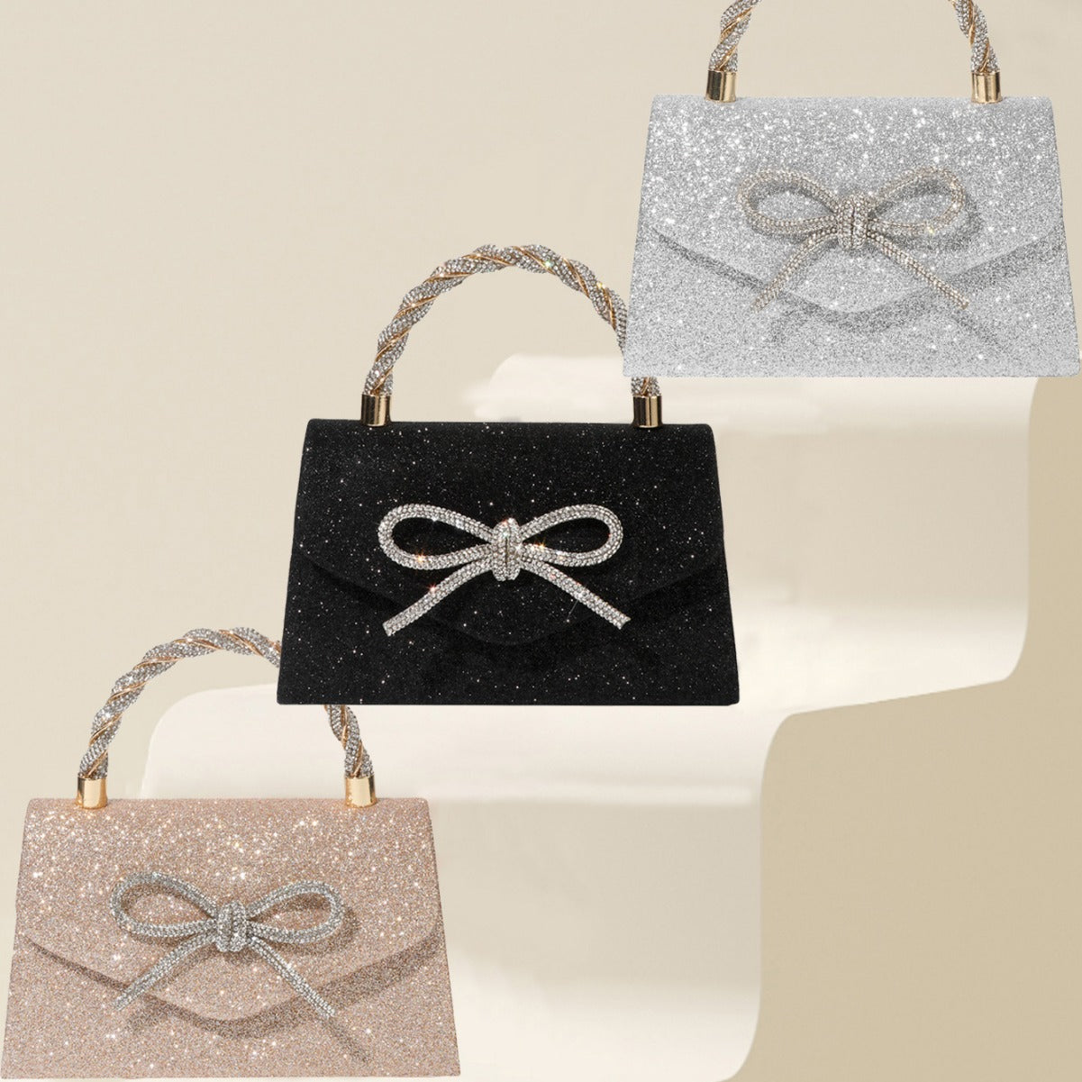 Sparkly Bow Handbag