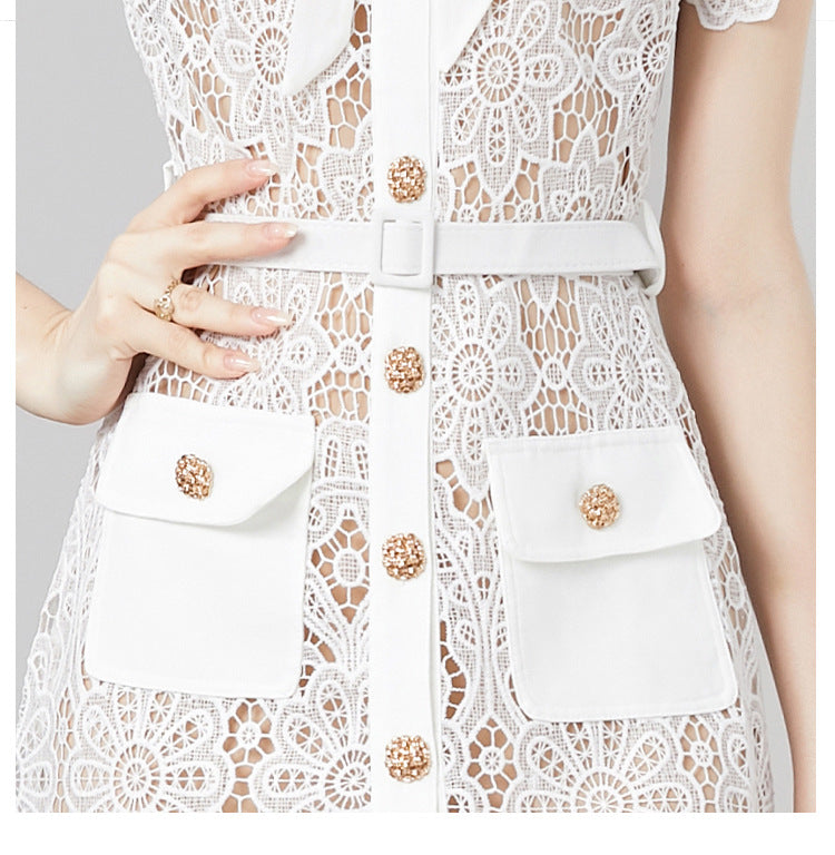 Demure Lace Midi Dress