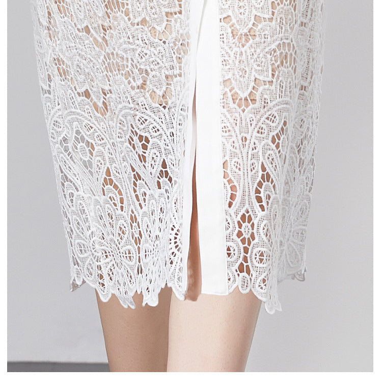 Demure Lace Midi Dress