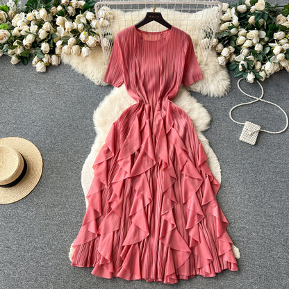 Classy Pleated Midi Dress