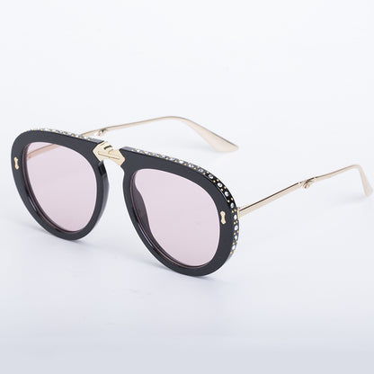 Diamond Folding Sunglasses