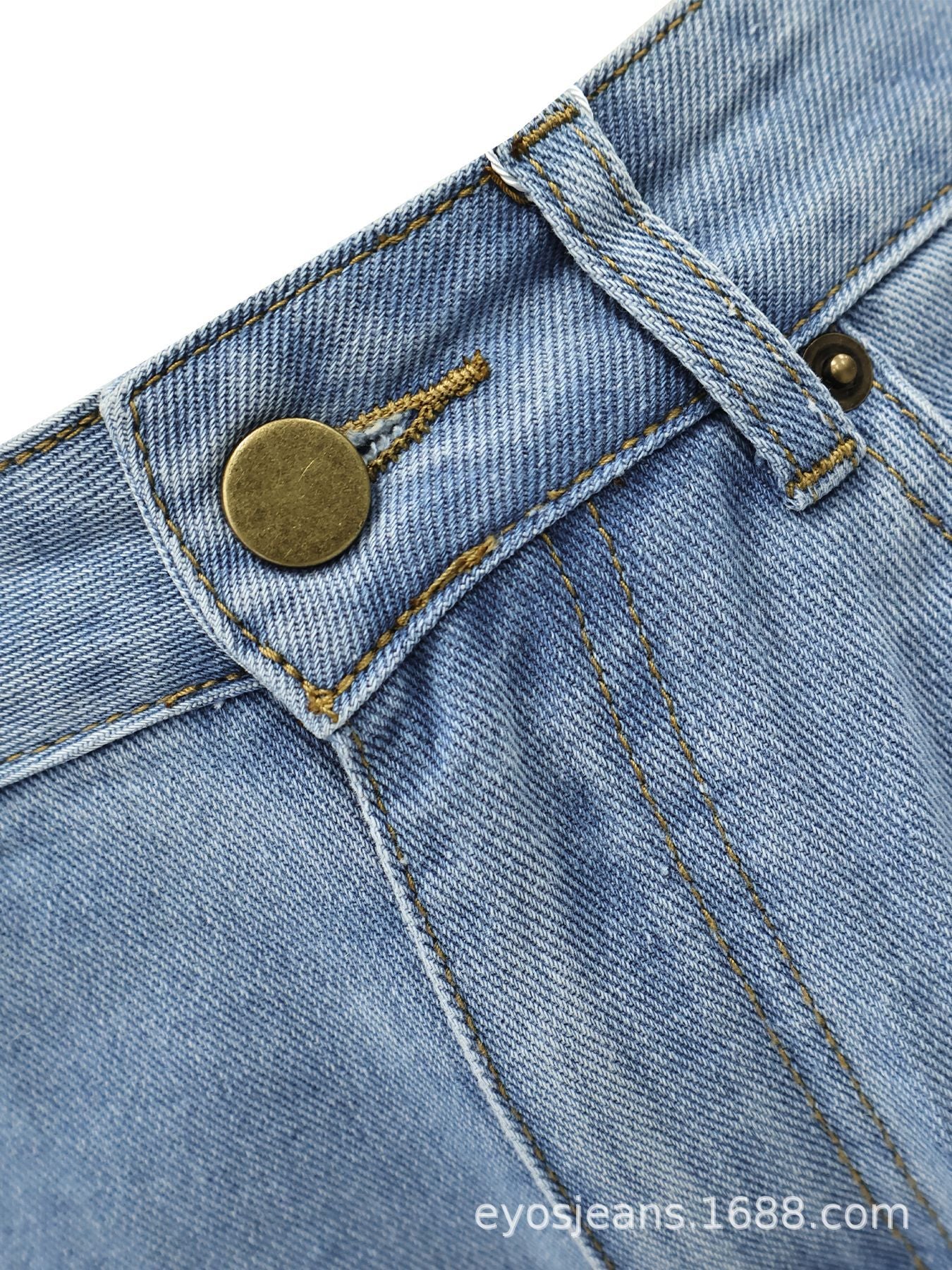 Fab Cigarette Embroidered Denim Shorts