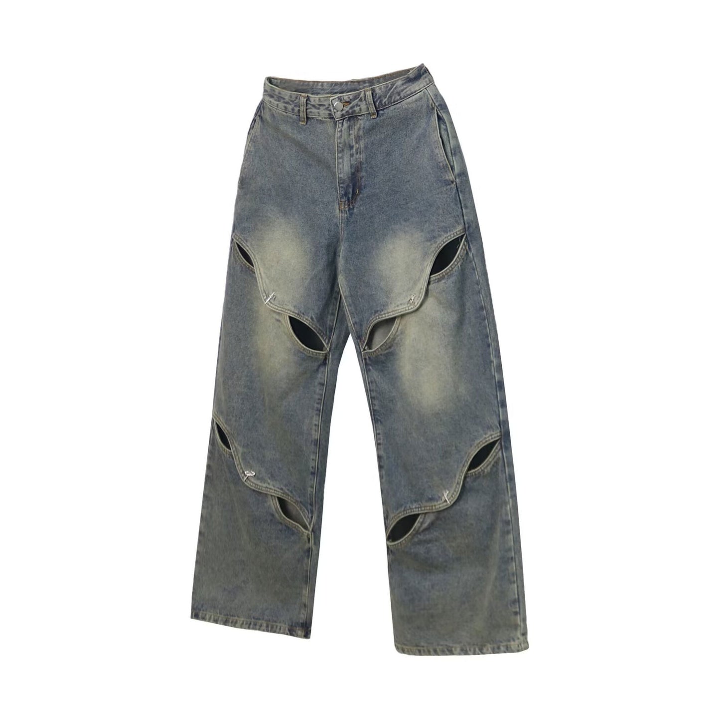 Fab Deconstructed Wide Leg Jeans