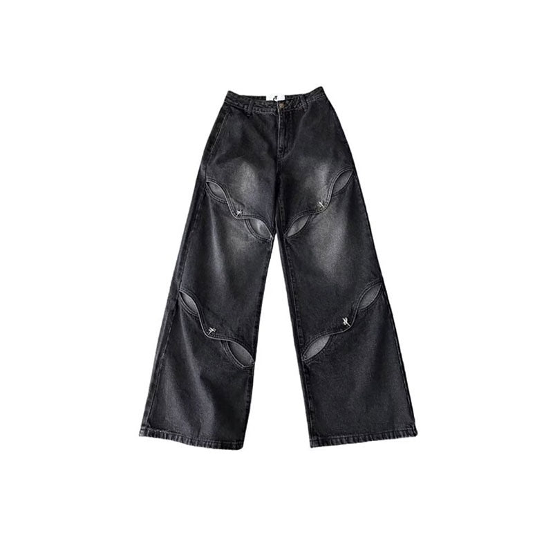 Fab Deconstructed Wide Leg Jeans