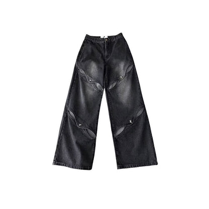 Fab Deconstructed Wide Leg Jeans