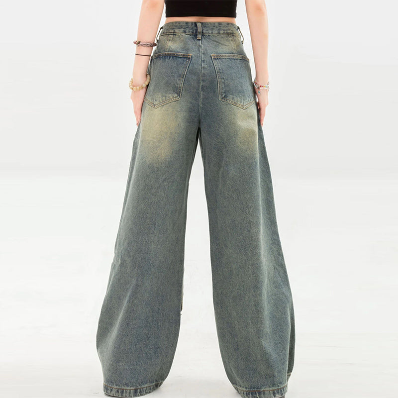 Fab Deconstructed Wide Leg Jeans