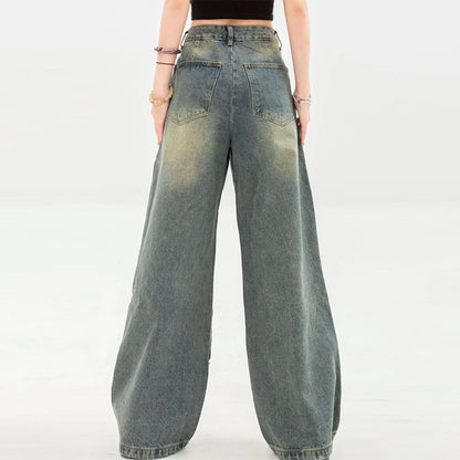 Fab Deconstructed Wide Leg Jeans