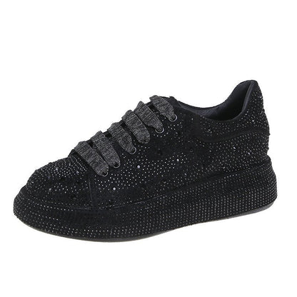 Rhinestone Sparkle Platform Sports Casual Shoes Women's Sneakers