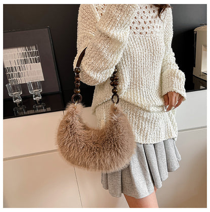 Chic Faux Fur Shoulder Bag