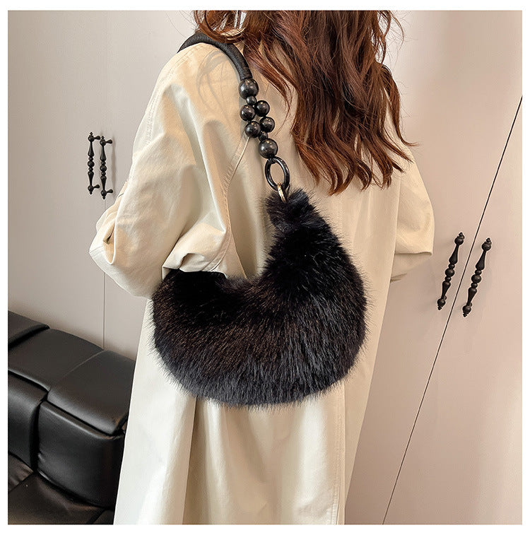 Chic Faux Fur Shoulder Bag