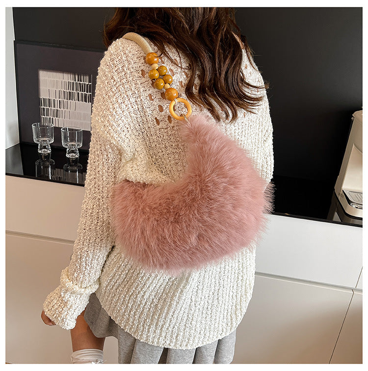 Chic Faux Fur Shoulder Bag